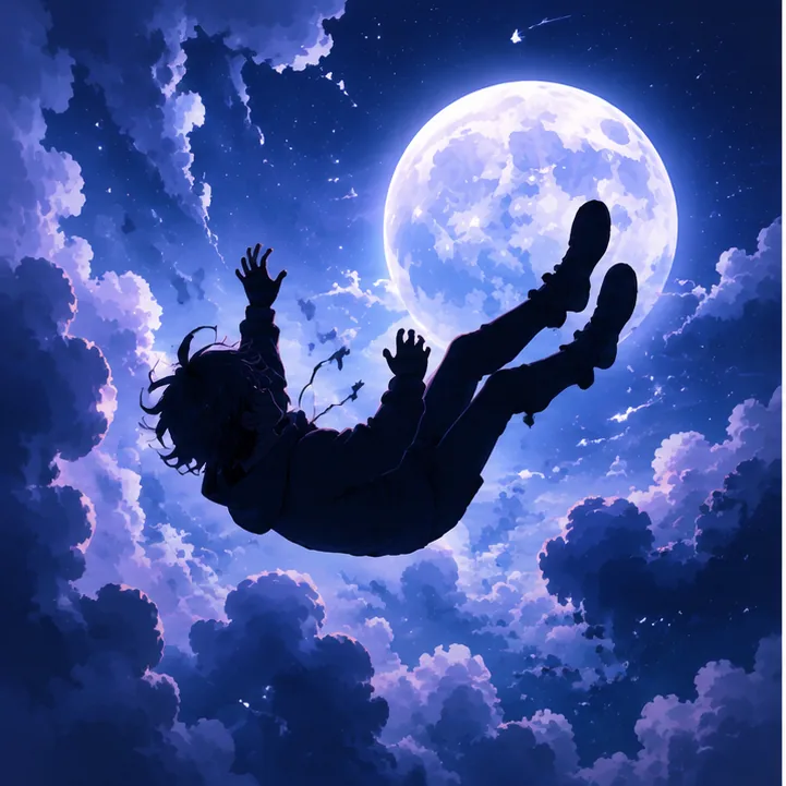 Illustration onirique : Rêver de tomber