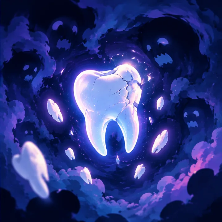 Illustration onirique : Rêver de perdre ses dents